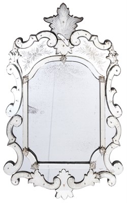 Lot 117 - Venetian Mirror-Framed Mirror Height 58 inches,...