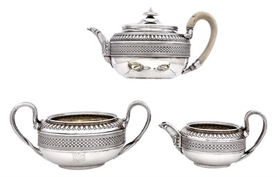Lot 136 - Assembled George III Sterling Silver Tea...