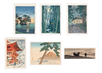 Lot 325 - Six Japanese Shin Hanga Prints Taisho Period...
