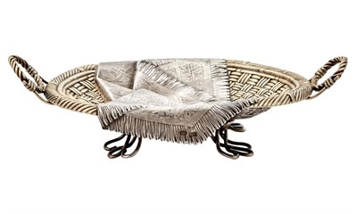 Lot 1113 - Russian Silver Trompe L'oeil Basket Girshi...
