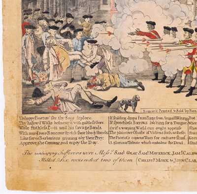 Lot 39 - Paul Revere (1735-1818) THE BLOODY MASSACRE...