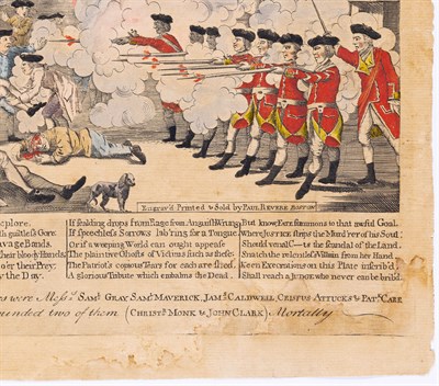 Lot 39 - Paul Revere (1735-1818) THE BLOODY MASSACRE...