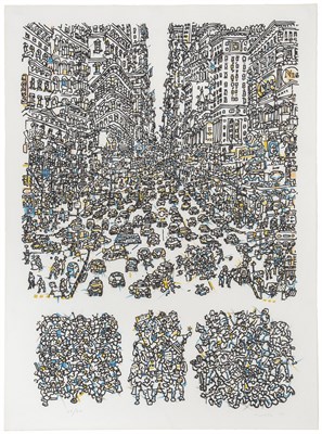 Lot 68 - Constantino Nivola (1911-1988) CITY Color...