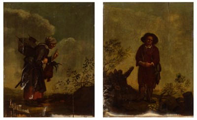 Lot 575 - European School 19th Century Travelers on a...