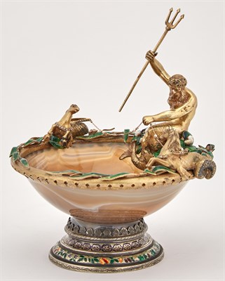 Lot 1170 - Continental Hardstone, Silver Gilt, and Enamel...