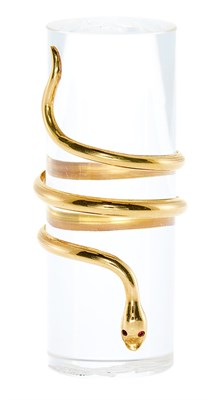 Lot 1128 - Fabergé Jeweled Gold-Mounted Rock Crystal Hand...
