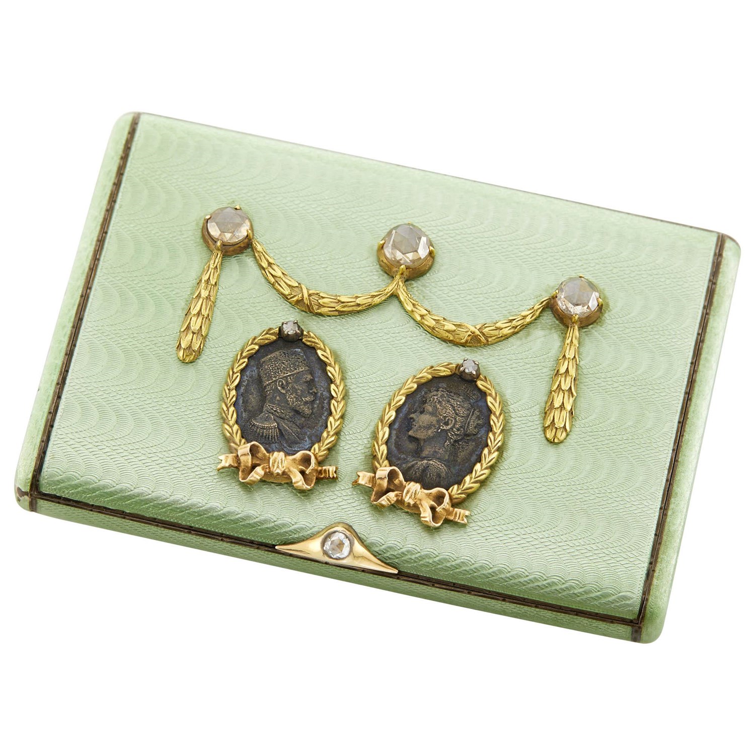 Lot 1137 - Fabergé Silver-Gilt and Guilloché Enamel...