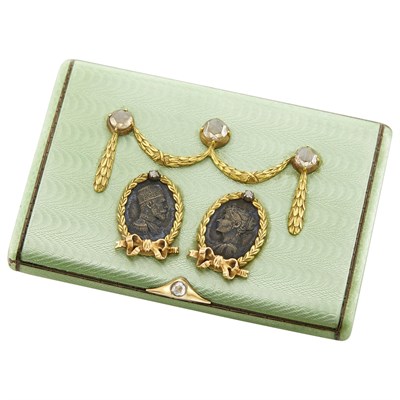 Lot 1137 - Fabergé Silver-Gilt and Guilloché Enamel...