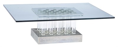 Lot 263 - Illuminated Acrylic and Stainless Steel Low...