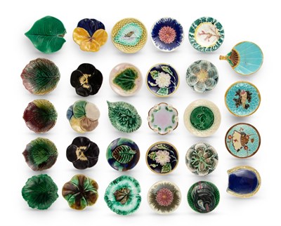 Lot 111 - Group of Twenty-Nine Majolica Butter Pats