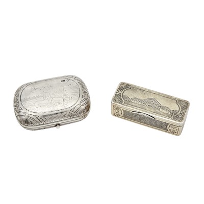 Lot 163 - Russian Silver-Gilt Covered Box; Together with a Russian Silver Coin Purse