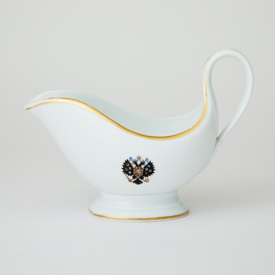 Lot 520 - Russian Porcelain Sauce Boat and Bowl from the Coronation Service of Alexander III