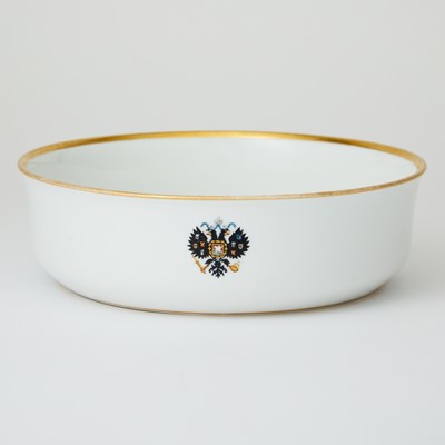 Lot 520 - Russian Porcelain Sauce Boat and Bowl from the Coronation Service of Alexander III