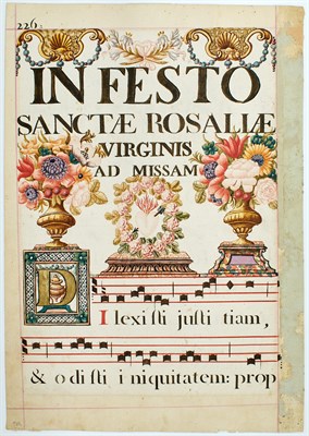 Lot 160 - [MANUSCRIPT] In Festo Sanctae Rosaliae...