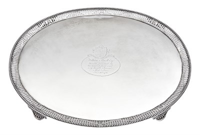 Lot 123 - George III Sterling Silver Presentation Salver...