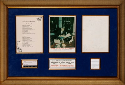 Lot 25 - KENNEDY, JOHN FITZGERALD Manuscript notes...