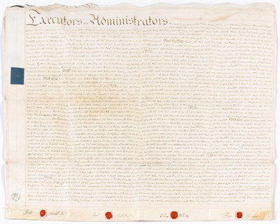 Lot 169 - [MANUSCRIPT] Two large affixed English...