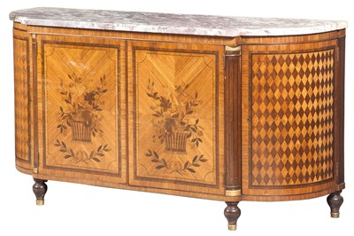 Lot 267 - Louis XVI Style Walnut Marquetry and Parquetry...