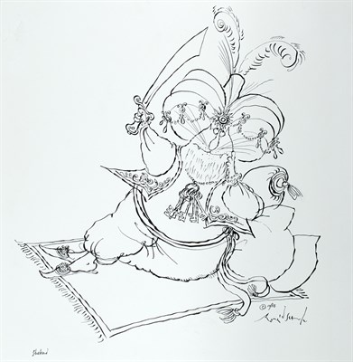 Lot 182 - SEARLE, RONALD Bluebeard [Cat with scimitar]...