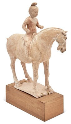 Lot 102 - Chinese Pottery Figure of a Horse and Rider...
