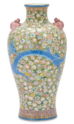Lot 210 - A Chinese Enameled Porcelain 'Dragon' Vase...