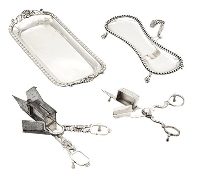 Lot 1224 - Two George III Sterling Silver Snuffer Stands...