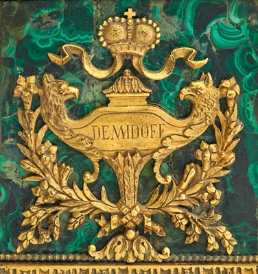 Lot 46 - Demidoff Family: Gilt-Bronze Mounted Malachite...