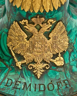 Lot 46 - Demidoff Family: Gilt-Bronze Mounted Malachite...