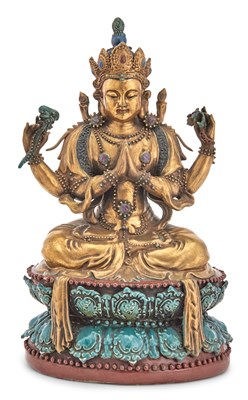 Lot 212 - A Rare and Large Chinese Gilt and Enameled...