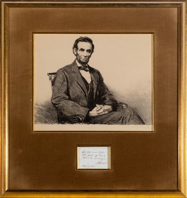 Lot 31 - LINCOLN, ABRAHAM Discharge note signed....