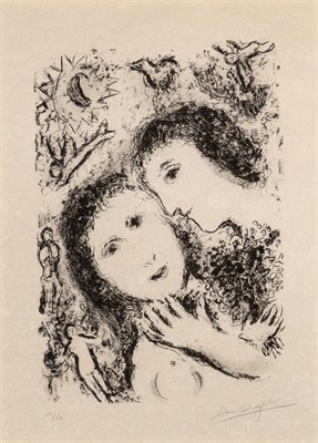 Lot 29 - Marc Chagall (1887-1985) LE COUPLE AUX ANGES...
