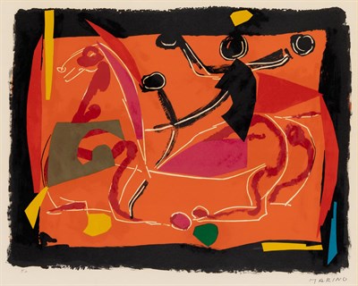 Lot 91 - Marino Marini (1901-1980) CHEVAUX ET CAVALIERS...