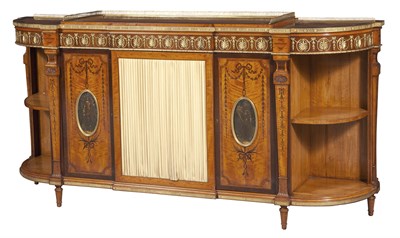 Lot 166 - Empire Style Brass-Mounted Parcel-Gilt Inlaid...
