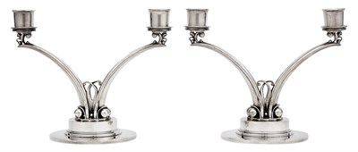 Lot 198 - A Beverly Hills Collector Pair of Georg Jensen...