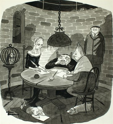 Lot 175 - ADDAMS, CHARLES [Original illustration of a...