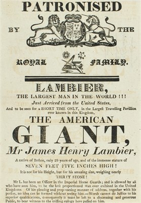 Lot 153 - [BROADSHEET] [LAMBIER, James Henry]. Lambier,...