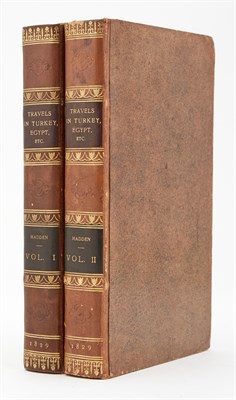 Lot 87 - MADDEN, R[ICHARD]. R. Travels in Turkey, Egypt,...