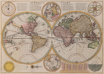 Lot 69 - [MAP--WORLD] DANCKERTS, CORNELIS. De Werelt...