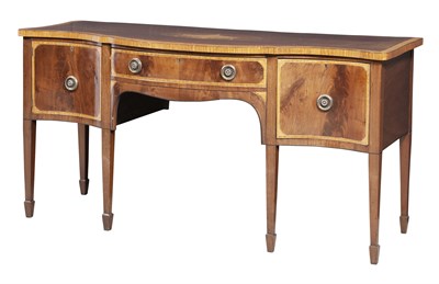 Lot 128 - George III Satinwood Banded Marquetry Inlaid Mahogany Sideboard