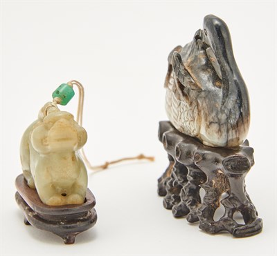 Lot 25 - Two Chinese Jade Carvings Ming-Early Qing...