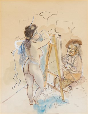 Lot 39 - George Grosz German, 1893-1959 Lady Hamilton...