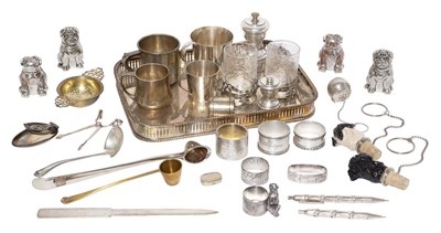 Lot 1040 - Group of Sterling Silver and Silver Plated...