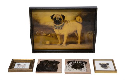 Lot 1100 - Group of Pug Items Comprising a partially...