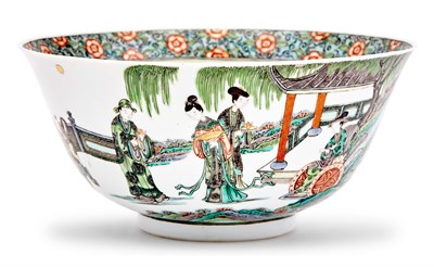 Lot 181 - A Chinese Famille Verte Porcelain Bowl Late...
