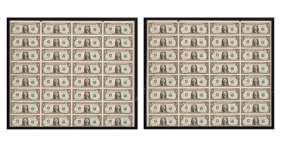 Lot 1166 - BRIGID BERLIN Sixty-Four One Dollar Bills. An...