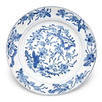 Lot 142 - A Chinese Blue and White Porcelain Plate...