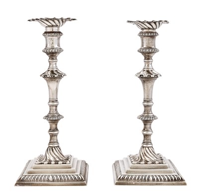 Lot 1202 - Pair of George III Sterling Silver...