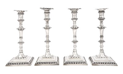 Lot 1207 - Set of Four George III Sterling Silver...