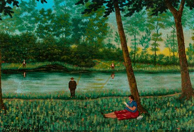 Lot 1071 - Camille Bombois French, 1883-1970 Fishing...
