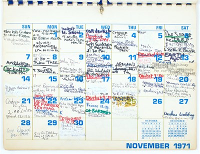 Lot 1139 - BRIGID BERLIN Calendars from 1971-73. Two...